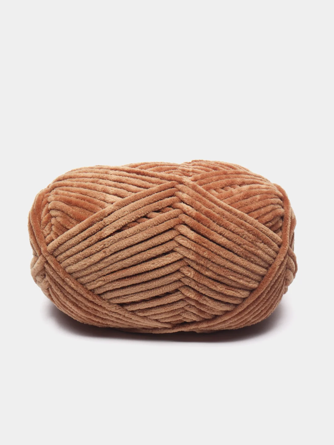 Коричневый пряжа YarnArt Dolce плюшевая, микрополиэстер, 100 г, 120 м