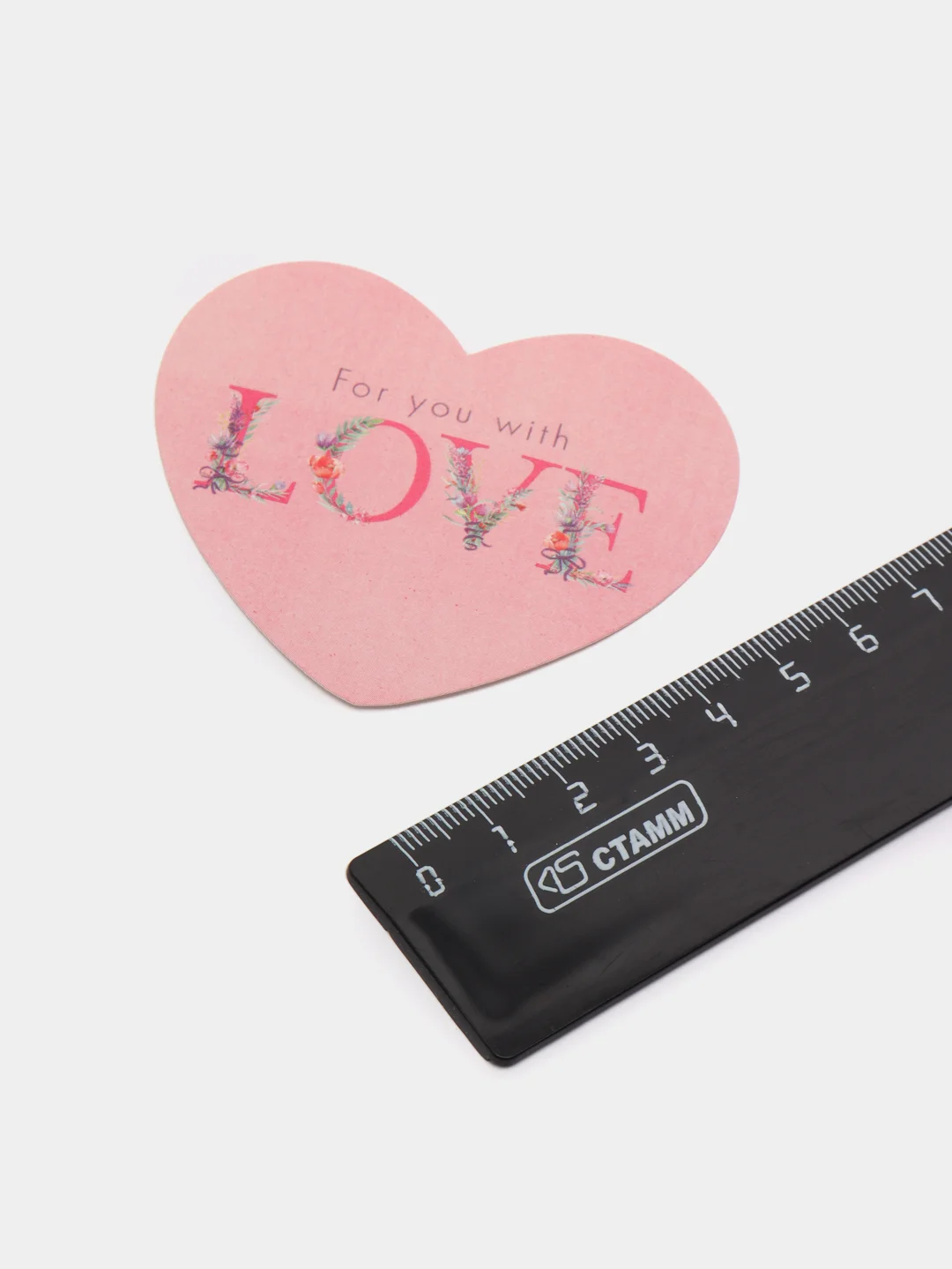 Открытка-мини "FOR YOU WITH LOVE", 7,1 x 6,1 см