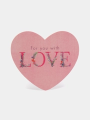 Открытка-мини "FOR YOU WITH LOVE", 7,1 x 6,1 см