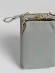 Серый женская сумка клатч для телефона через плечо