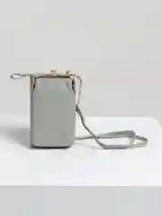 Серый женская сумка клатч для телефона через плечо