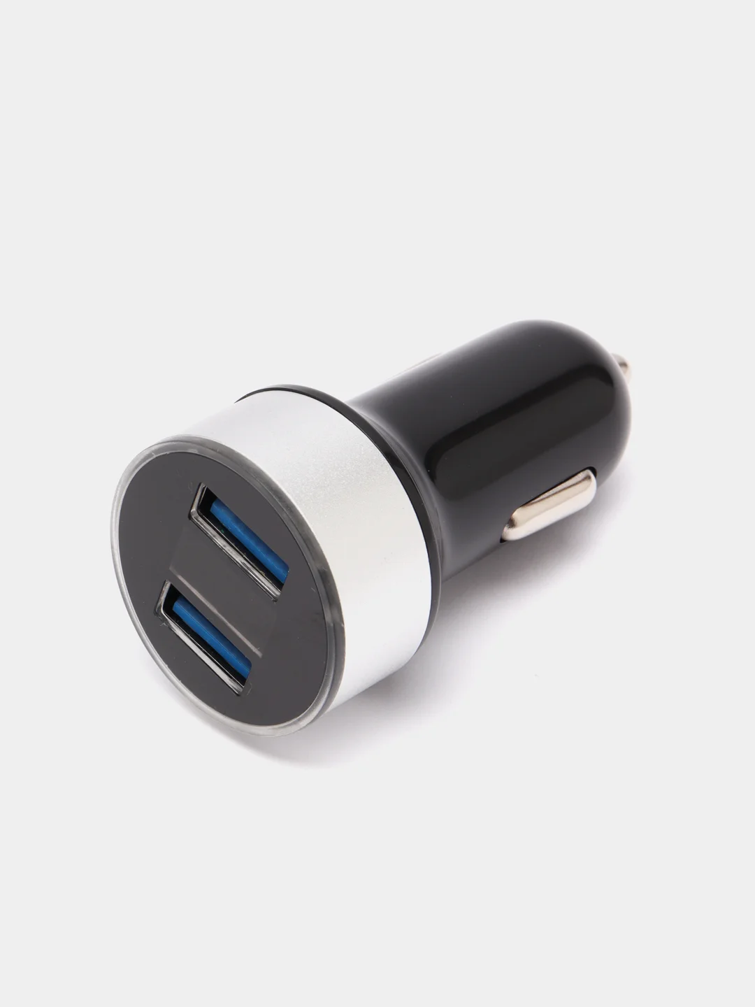 Серебряный автомобильное зарядное устройство 2 USB 3.1 А в прикуриватель