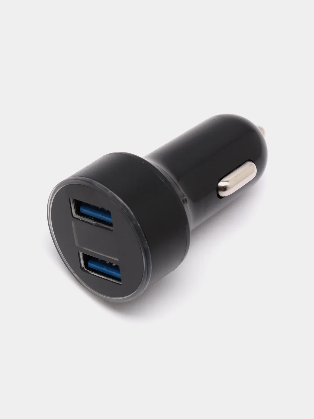 Черный автомобильное зарядное устройство 2 USB 3.1 А в прикуриватель