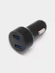 Черный автомобильное зарядное устройство 2 USB 3.1 А в прикуриватель