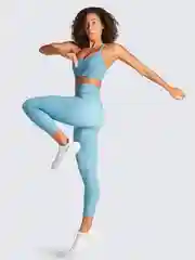 Синий женский костюм для фитнеса