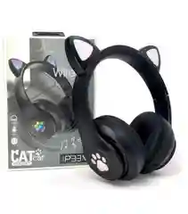 Угольный беспроводные наушники Bluetooth, со светящимися ушками, детские