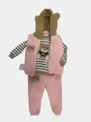 Розовый комлект детский с мишкой