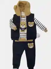 Черный комлект детский с мишкой