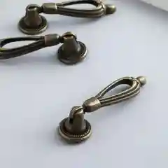 Ручка для шкатулки "Петля", металл, бронза, 7*2*2 см