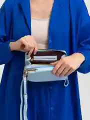 Голубой женская сумка клатч для телефона через плечо