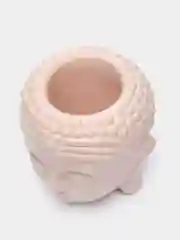 Коралловый меланж бетонное кашпо "Будда"