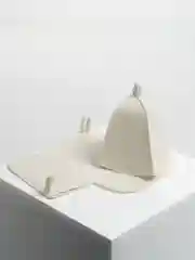 Набор для бани и сауны, светлый из войлока, 3 предмета
