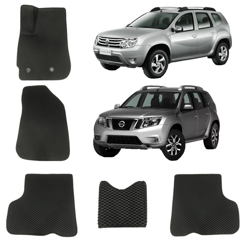 Автомобильные 3D-коврики EVA для Nissan Terrano, 3 поколение / Renault Duster 1 / Дастер 1