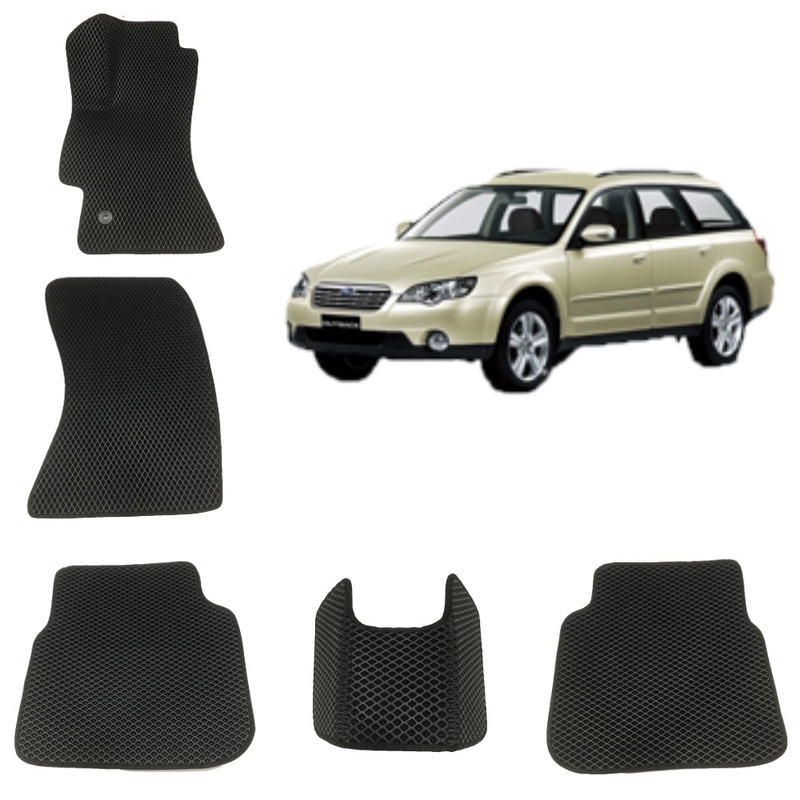 Автомобильные 3D-коврики EVA / ЕВА / ЭВА для Subaru Outback 3 поколение / Субару Аутбек 3