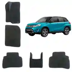 Черный автомобильные 3D коврики EVA для Suzuki Vitara 2 / Сузуки Витара 2 поколение