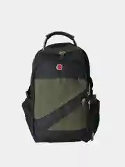 Оливковый школьный рюкзак мужской, для ноутбука, с USB входом для зарядки