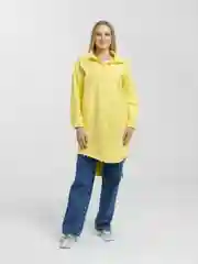 Желтый джинсовая рубашка оверсайз