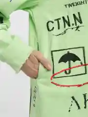 Лайм джинсовая рубашка оверсайз