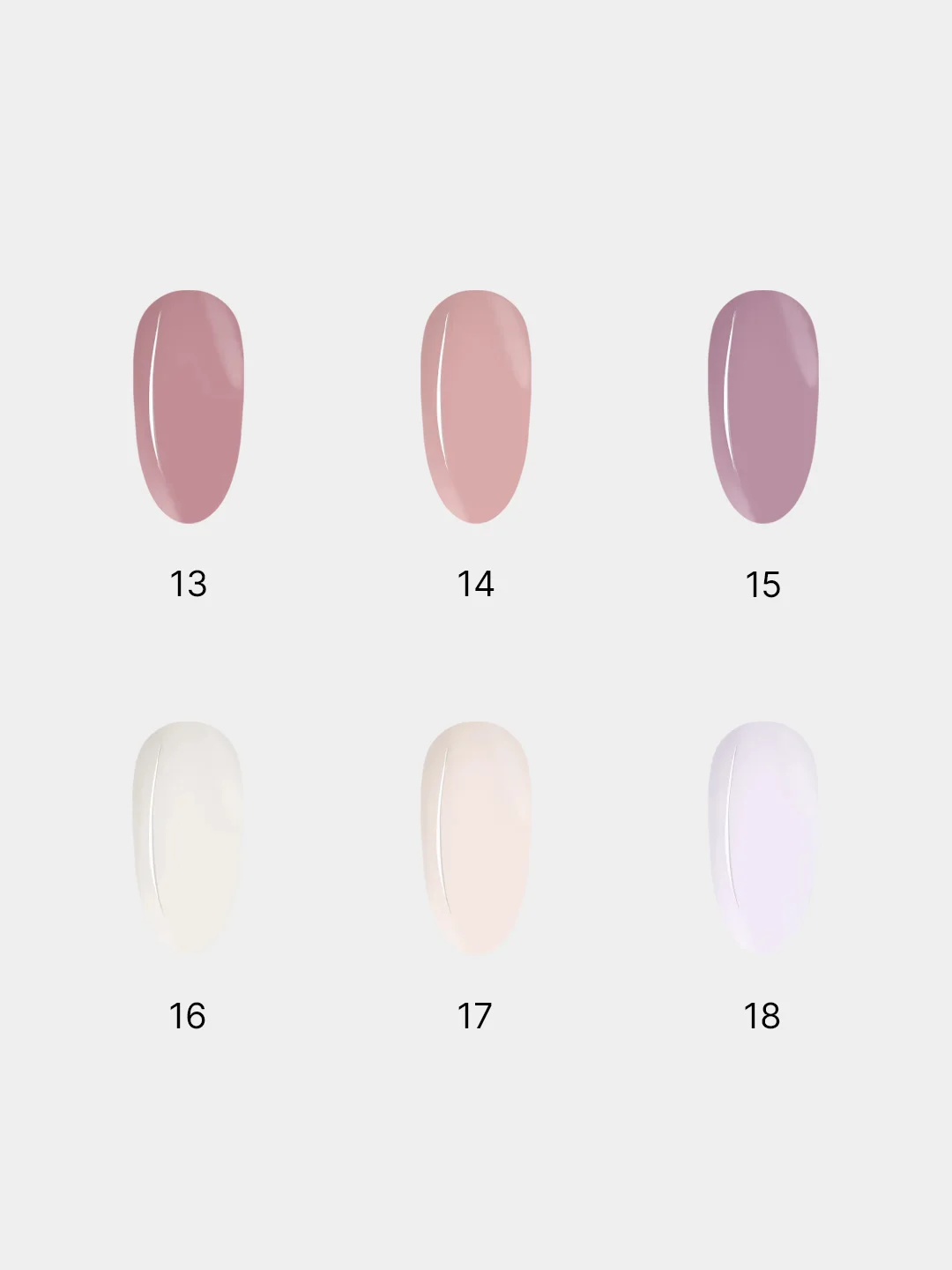 Гель-лак Pashe Nude Collection камуфлирующий 19 оттенков, 9 мл