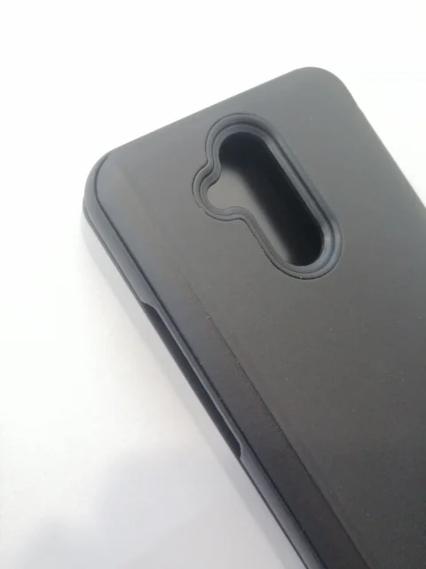 Серебряный чехол-книжка Huawei mate 20 liteс дизайном с зеркальной поверхностью,с подставкой