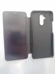 Серебряный чехол-книжка Huawei mate 20 liteс дизайном с зеркальной поверхностью,с подставкой