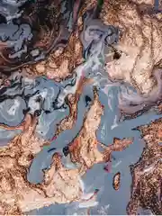 Серый бумага упаковочная "Мрамор", двухсторонняя, глянцевая