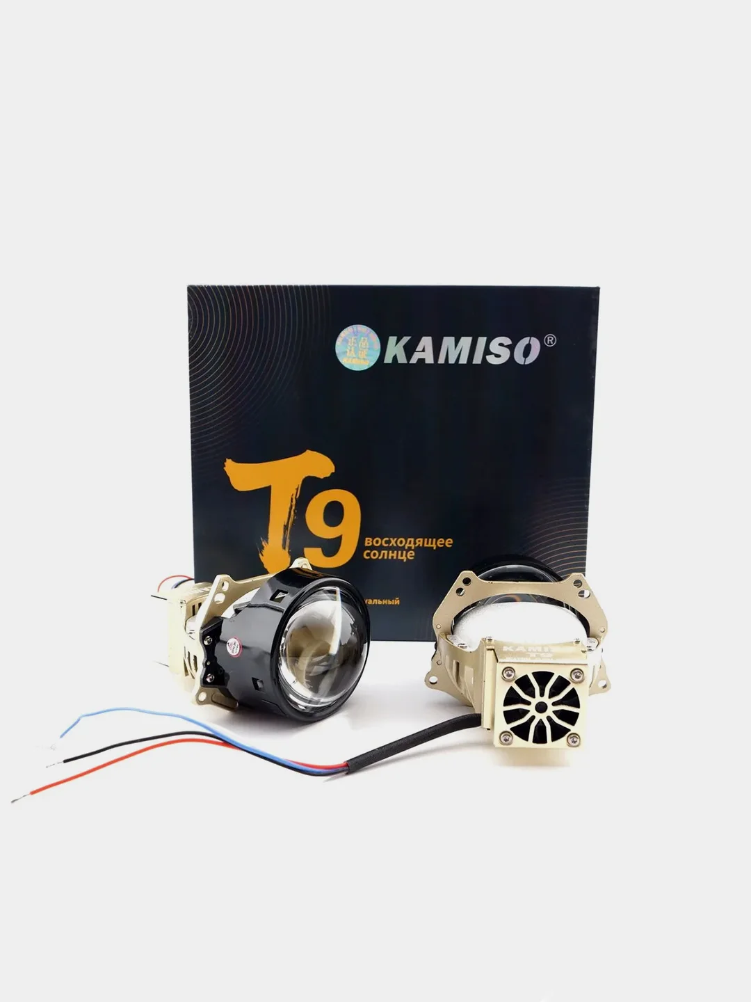 Светодиодные BI-LED линзы AOZOOM Kamiso T9 3" 5500K, автомобильные, 2 штуки