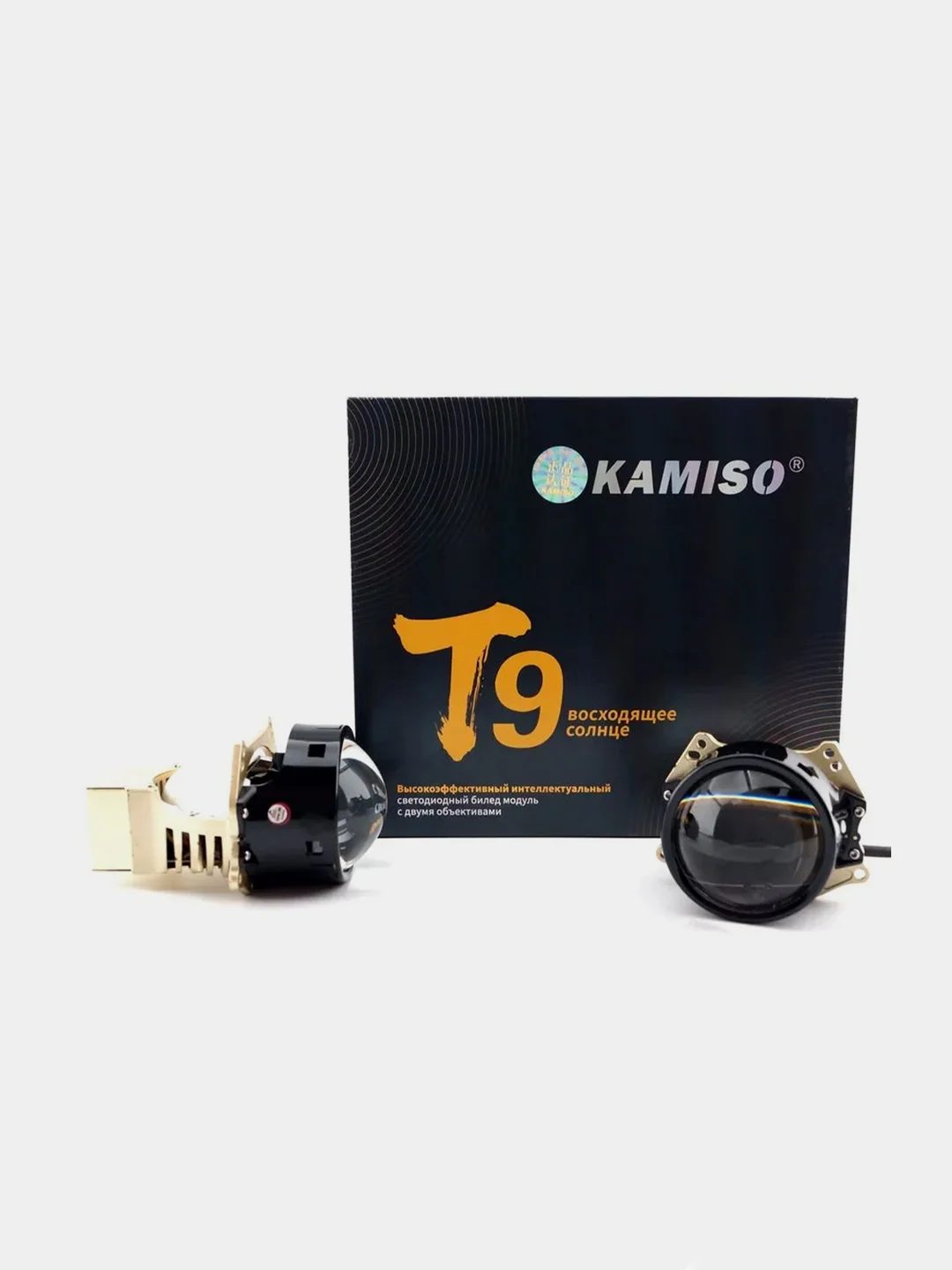 Светодиодные BI-LED линзы AOZOOM Kamiso T9 3" 5500K, автомобильные, 2 штуки