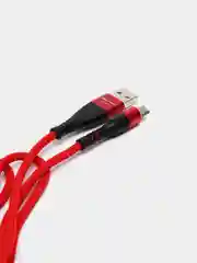 Красный кабель для зарядки и передачи данных Micro-USB