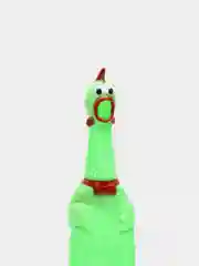 Зеленый игрушка "Курица" для собак, пищащая