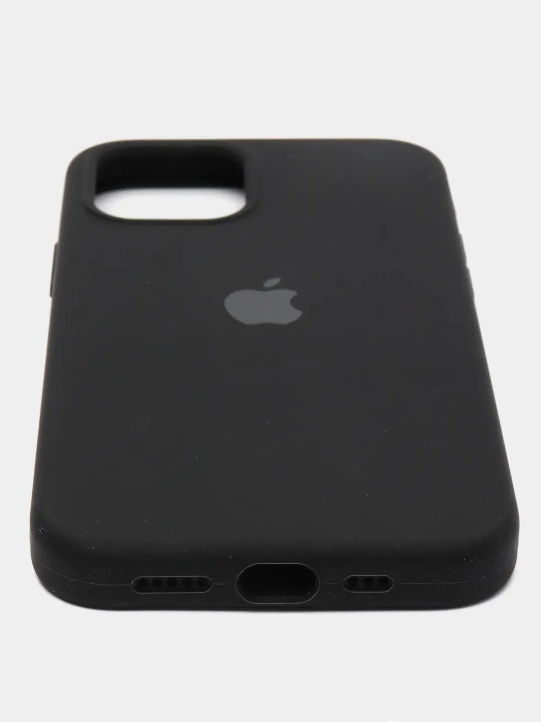 Черный чехол силиконовый Silicone Case для iPhone 12, 12 Pro, 12 Pro Max, 12 Mini