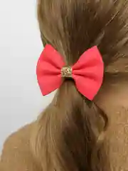 Коралловый детские резинки для волос "Бантик"