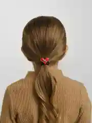 Красный резинка для волос "Сердечко"