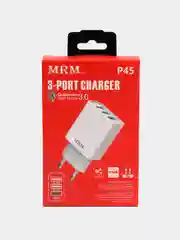 Черный блок питания Mrm P45, 18 W, 3 разъема