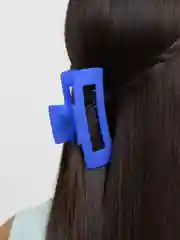 Лазурный заколка-краб для волос, матовая, 10,5 см