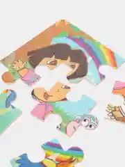 Бежевый пазл деревянный для малышей