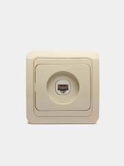 Розетка компьютерная CAT5E RJ45, крем, PWM