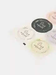 Бронзовый наклейки новогодние / Наклейки на подарки и букеты, 9,5*16 см / 8 марта / 14, 23 Февраля