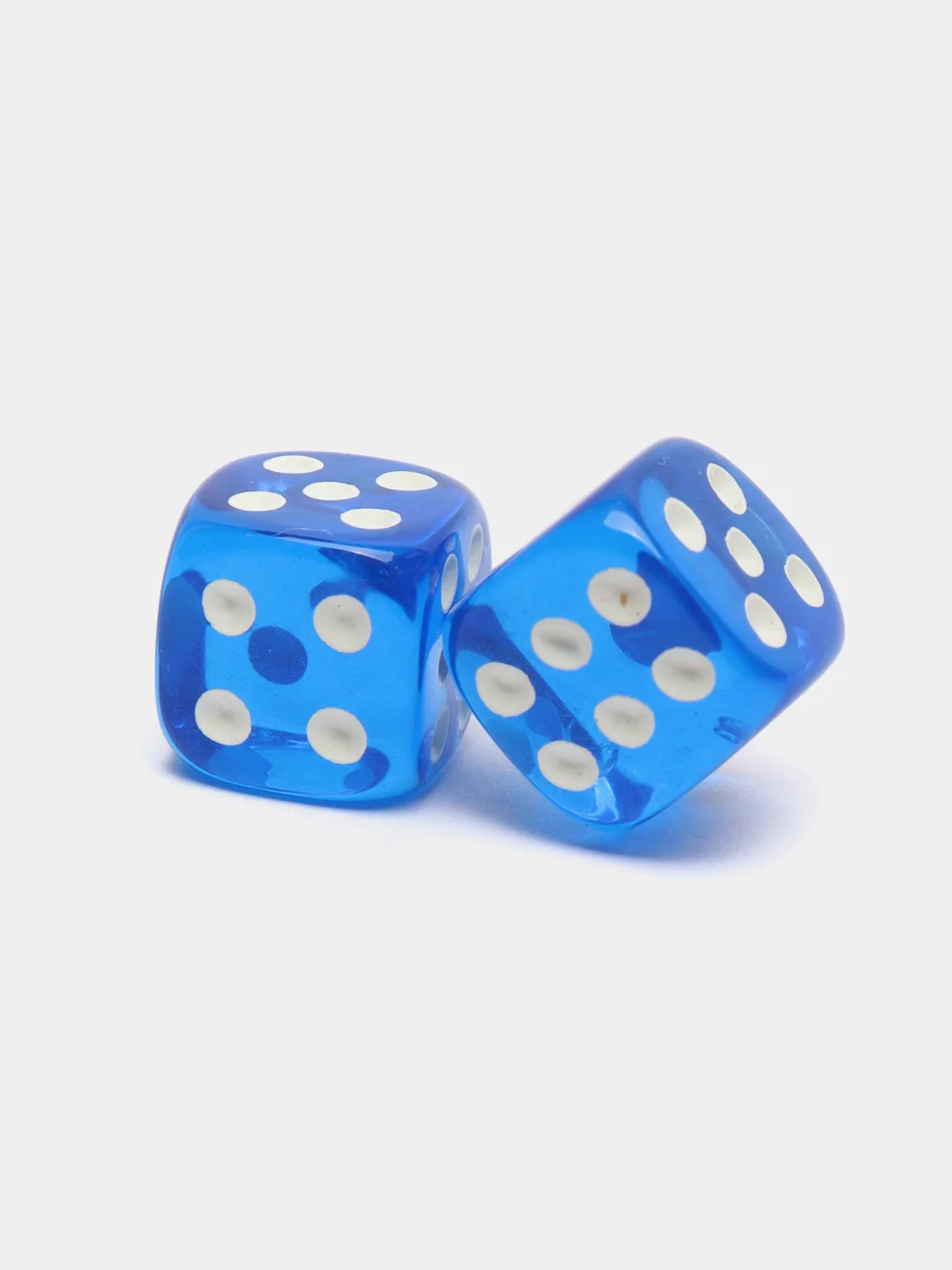 Лазурный кости игральные, прозрачные, 3 размера