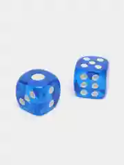 Лазурный кости игральные, прозрачные, 3 размера