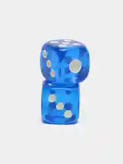 Лазурный кости игральные, прозрачные, 3 размера