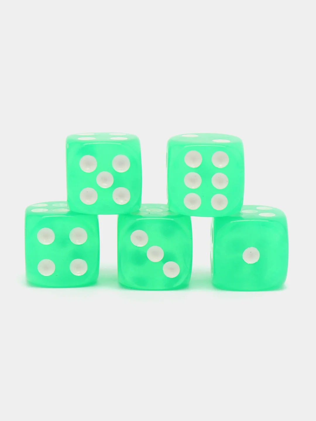 Лайм кости игральные, прозрачные, 3 размера