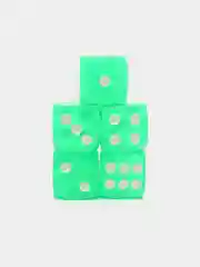Лайм кости игральные, прозрачные, 3 размера