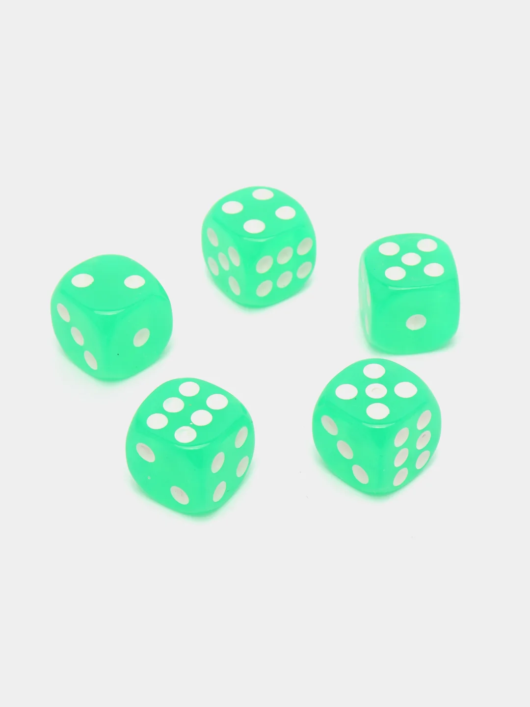 Лайм кости игральные, прозрачные, 3 размера