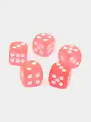 Кораллово-розовый кости игральные, прозрачные, 3 размера