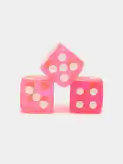 Кораллово-розовый кости игральные, прозрачные, 3 размера