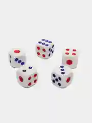 Белый игральные кости, зарики, 10 и 15 мм