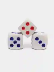 Белый игральные кости, зарики, 10 и 15 мм