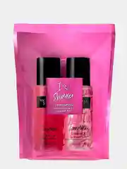 Спрей для тела, парфюмированный, подарочный набор Victoria Secret I love shimmer, 2 штуки