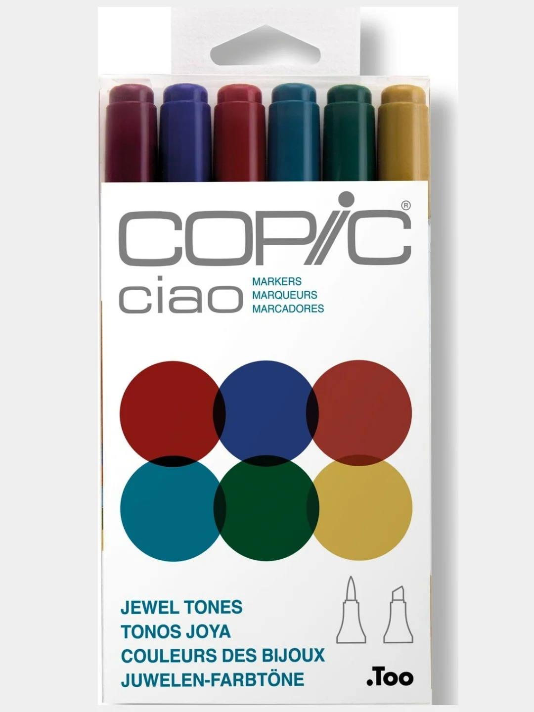 Набор маркеров Copic Ciao "Драгоценные камни", 6 штук, в пластиковой упаковке